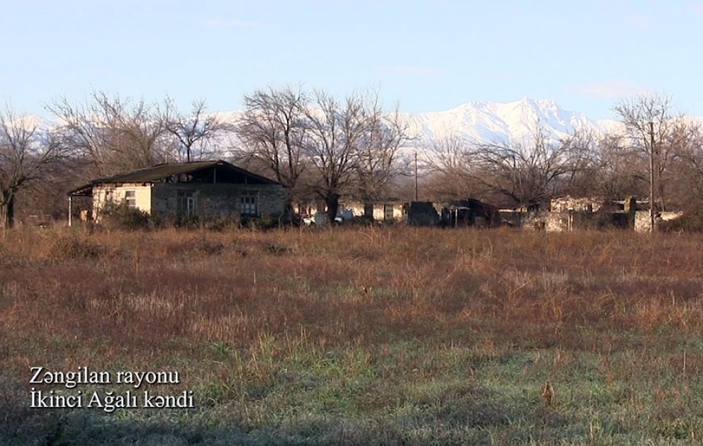 Müdafiə Nazirliyi Zəngilan rayonunun İkinci Ağalı kəndinin videogörüntülərini paylaşıb