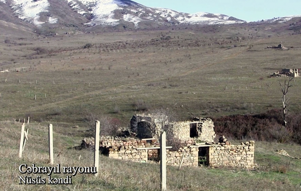 Video footage of the Nusus village of the Jabrayil region