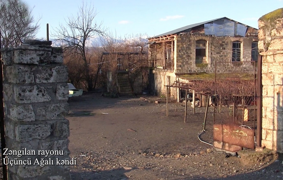 Zəngilan rayonunun Üçüncü Ağalı kəndindən videogörüntülər