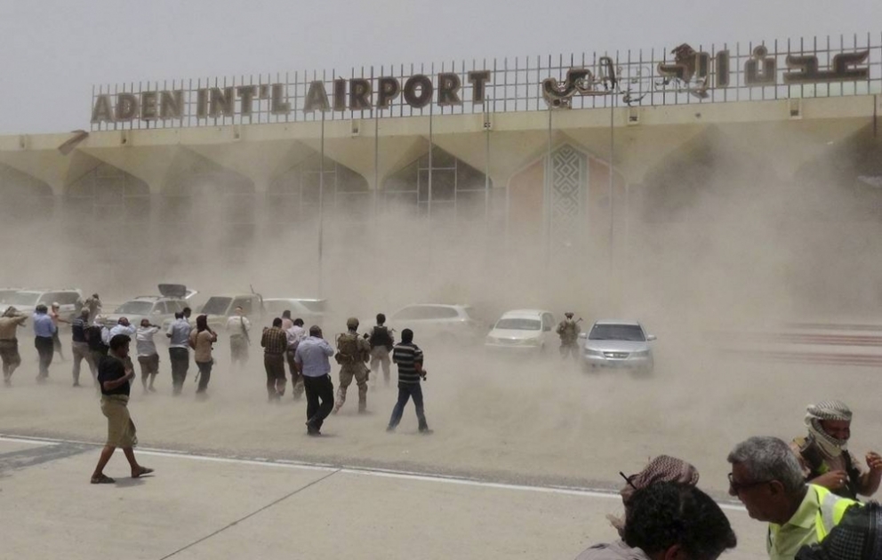 Ədən aeroportu minomyot atəşinə tutulub