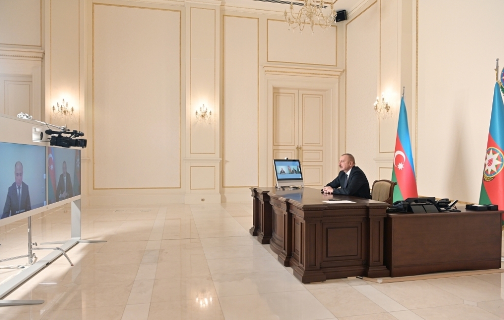 Le président Ilham Aliyev s’entretien par visioconférence avec Anar Karimov suite à sa nomination au poste de ministre de la Culture