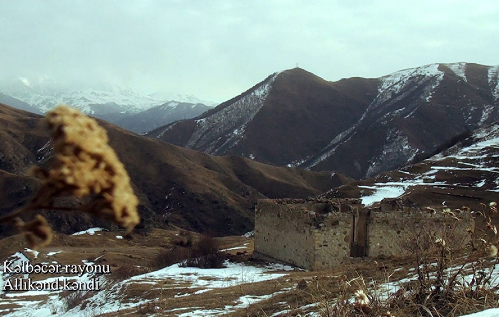 Video footage of the Allikand village of the Kalbajar region