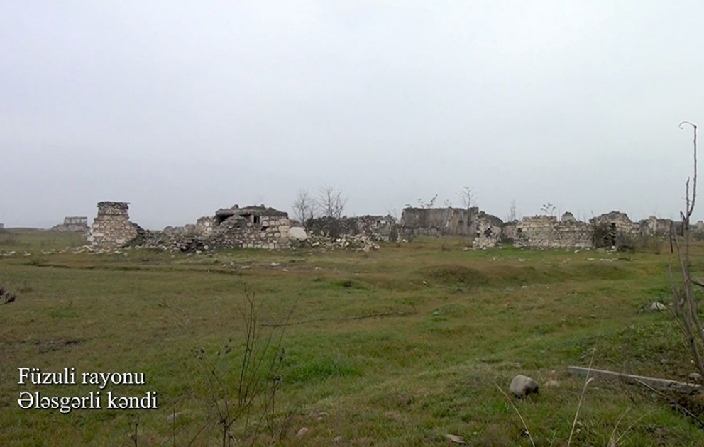 Video footage of the Alasgarli village of the Fuzuli region