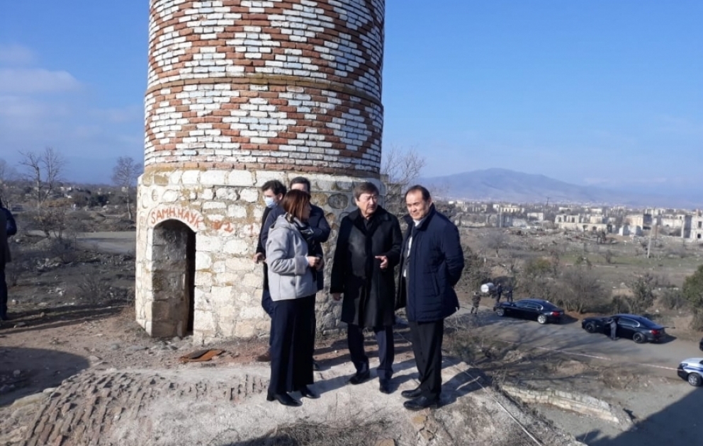 Delegation of TURKSOY, Turkic Council, International Turkic Culture and Heritage Foundation visits liberated Aghdam district