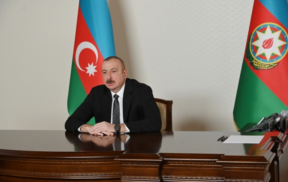 President Ilham Aliyev received in a video format Secretary General of Cooperation Council of Turkic-Speaking States