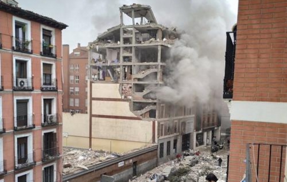 Madridin mərkəzində güclü partlayış baş verib: ölən və xəsarət alanlar var