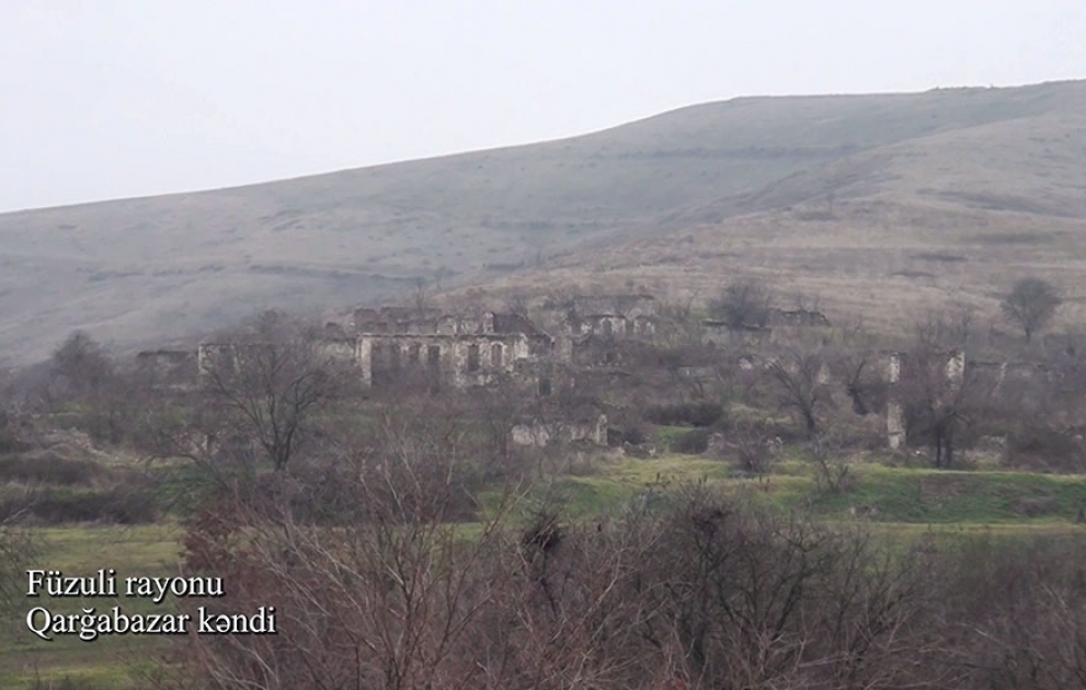 Video footage of the Garghabazar village of the Fuzuli region