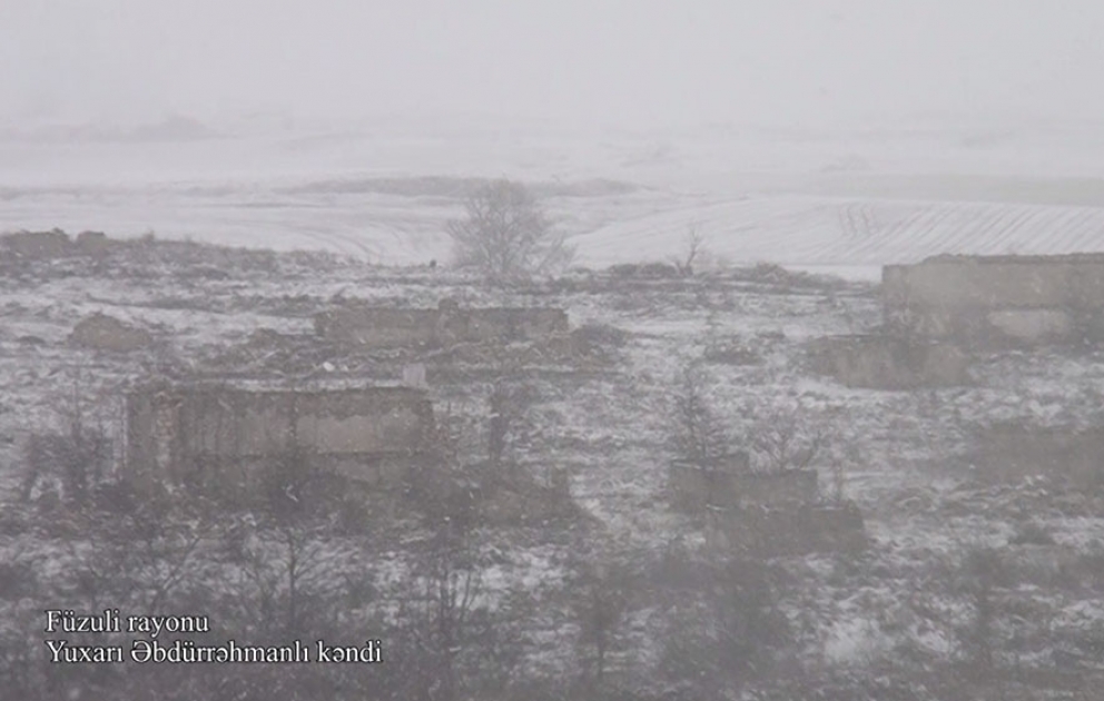 Azerbaijan’s Defense Ministry releases video footages of Yukhari Abdurrahmanli village, Fuzuli district