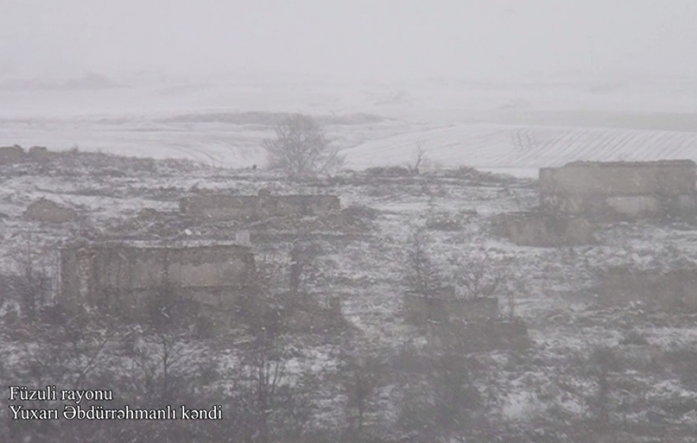 Une vidéo du village de Youkhary Abdurrahmanly de la région de Fuzouli a été diffusée