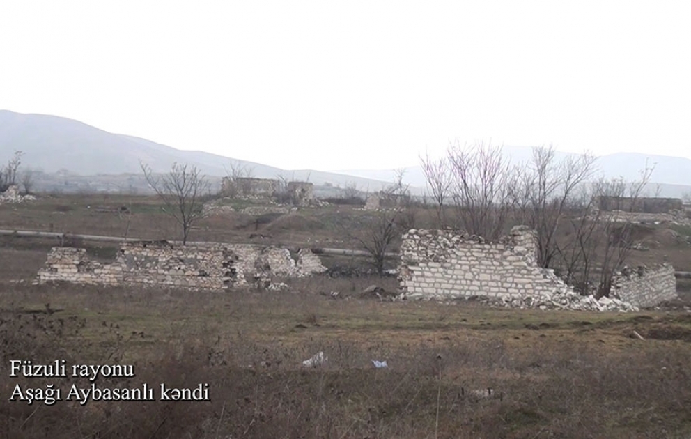 Füzuli rayonunun Aşağı Aybasanlı kəndindən videogörüntülər
