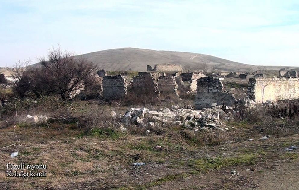 Une vidéo du village de Khelefché de la région de Fuzouli a été diffusée