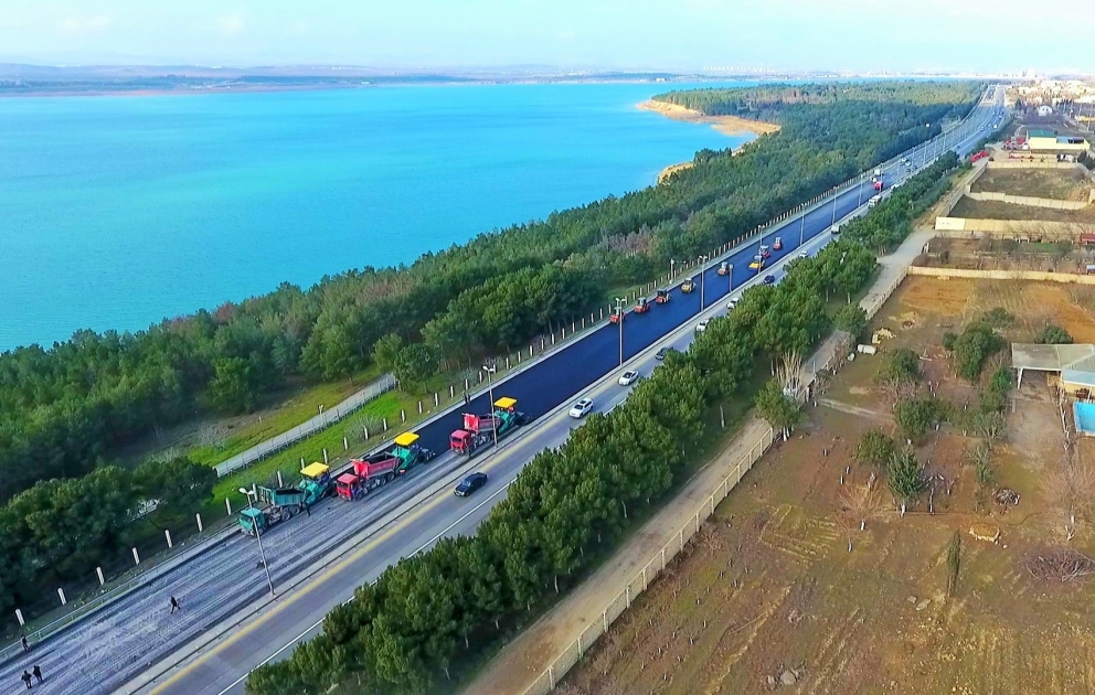 Bakı-Sumqayıt yolunda təmir işlərinin 1-ci hissəsi yekunlaşır