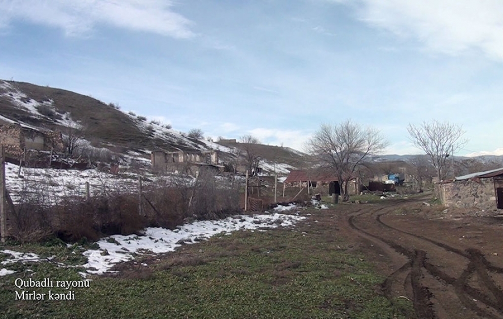 Video footage of the Mirler village of the Gubadli district