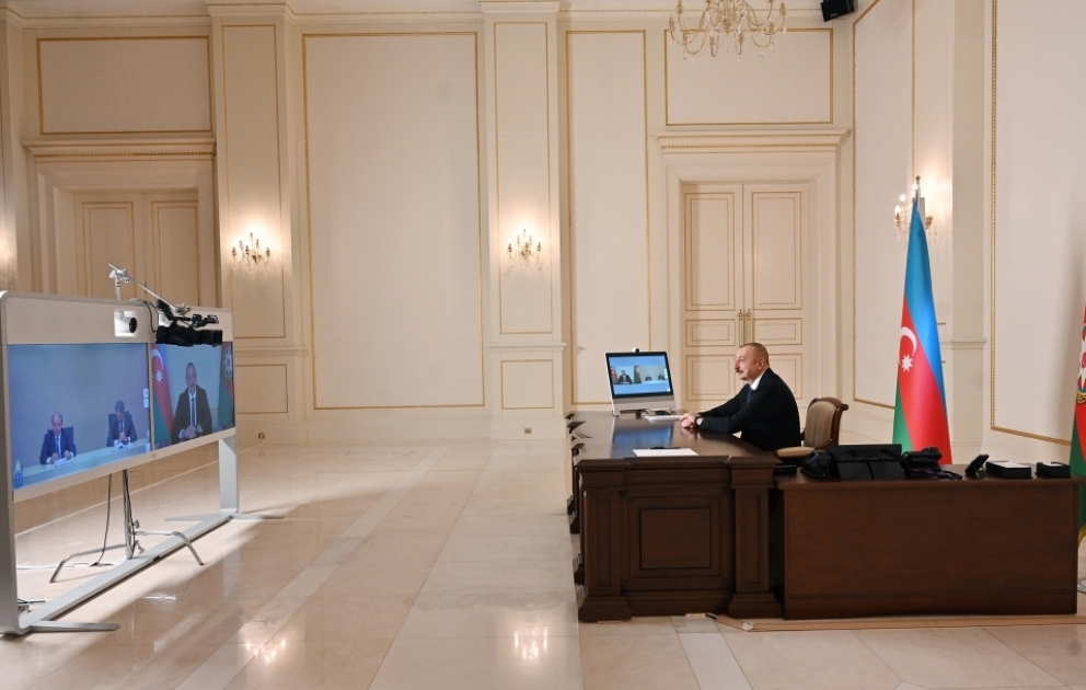 President Ilham Aliyev received in a video format delegation led by Italian Marie Tecnimont Group chairman