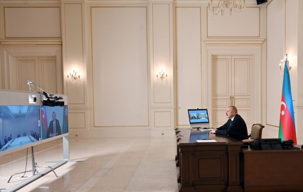 President Ilham Aliyev received in a video format delegation led by Italian Marie Tecnimont Group chairman