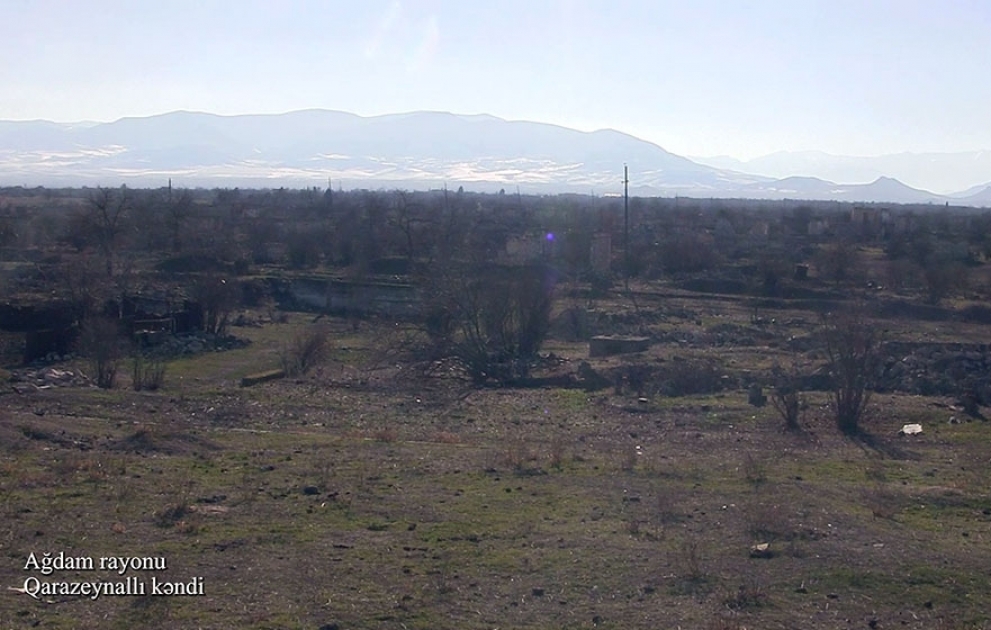 Videoaufnahmen aus dem befreiten Dorf Garazeynalli in Aghdam Region
