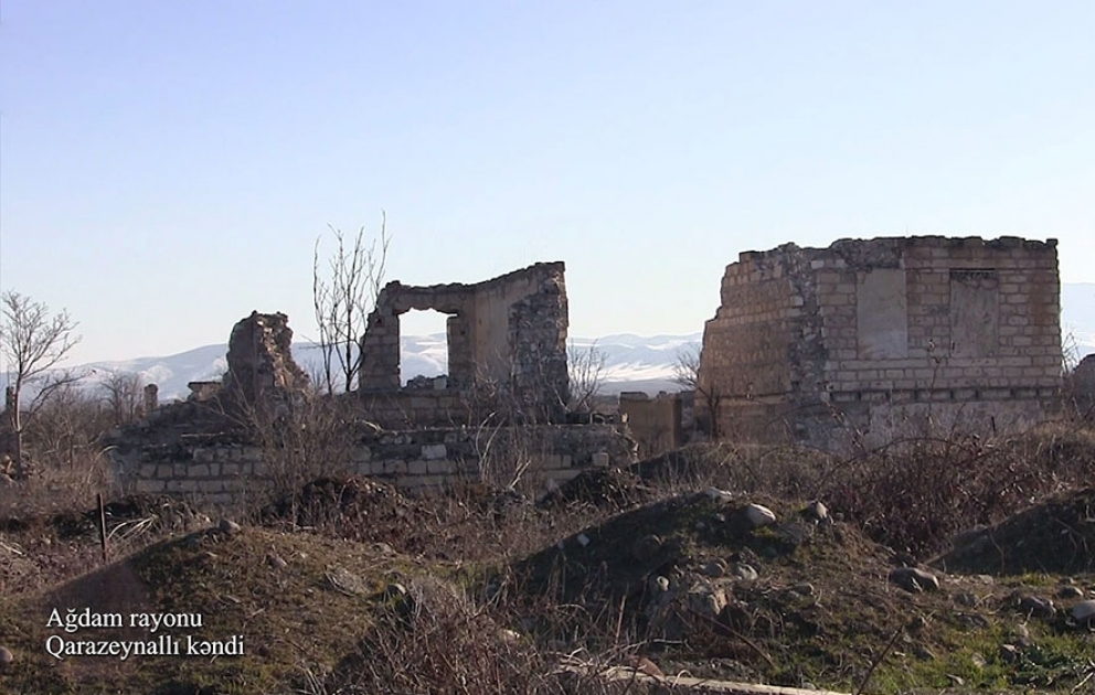 Le ministère de la Défense diffuse une vidéo du village de Garazeynally de la région d'Aghdam