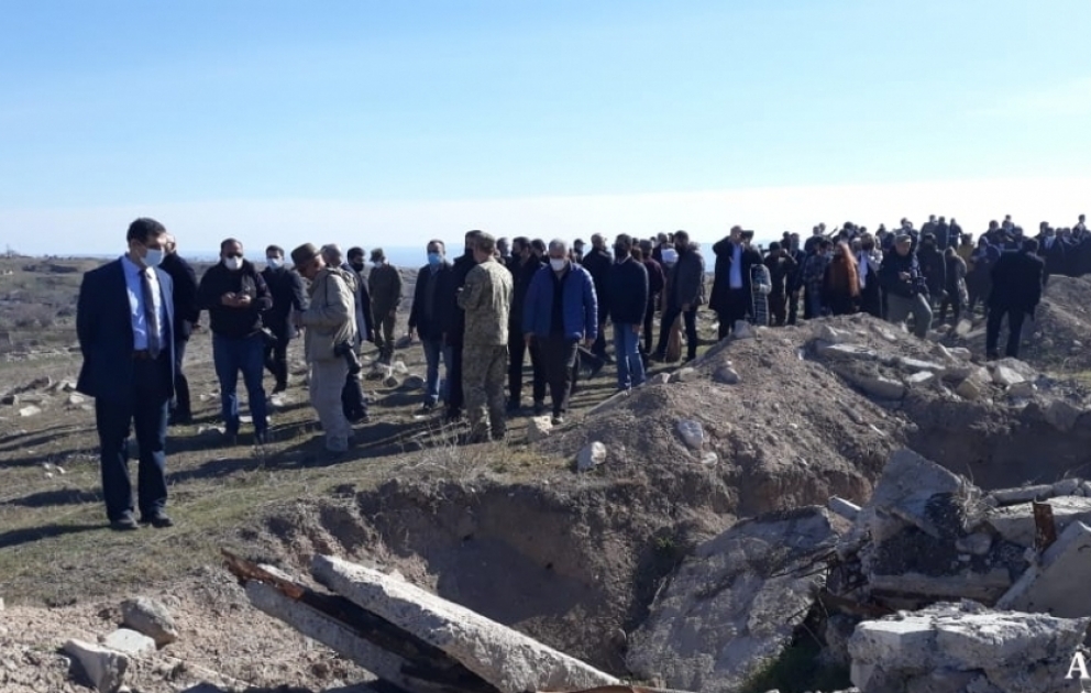Representatives of diplomatic corps visit destroyed by enemy Jabrayil city