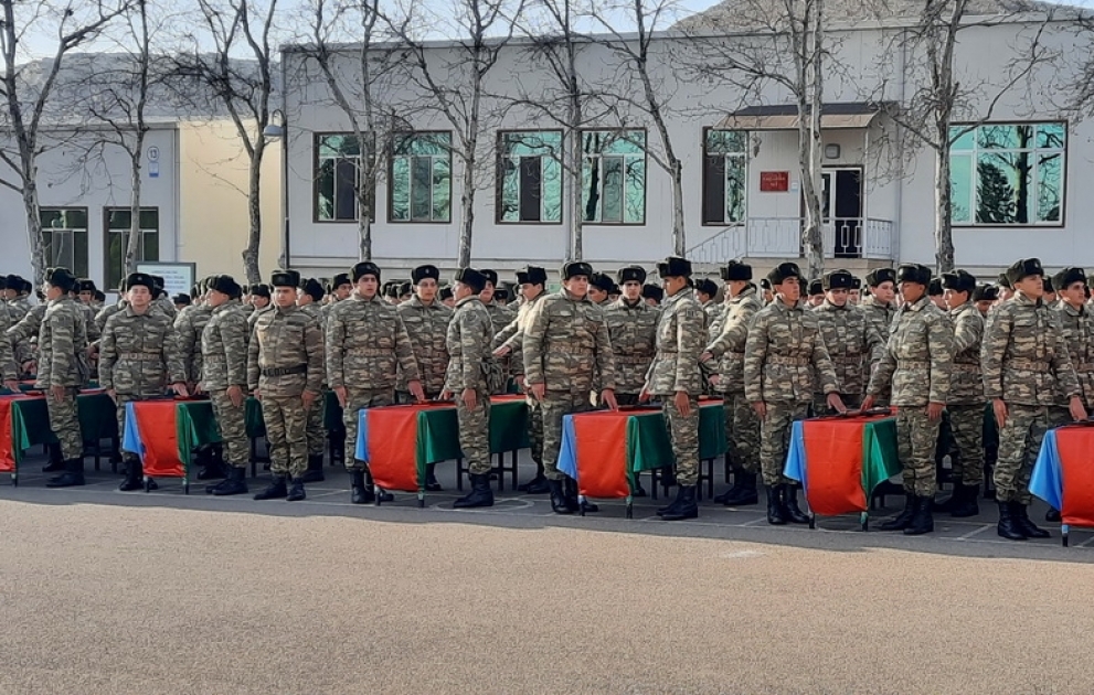 Azərbaycan Ordusunda andiçmə mərasimləri keçirilib