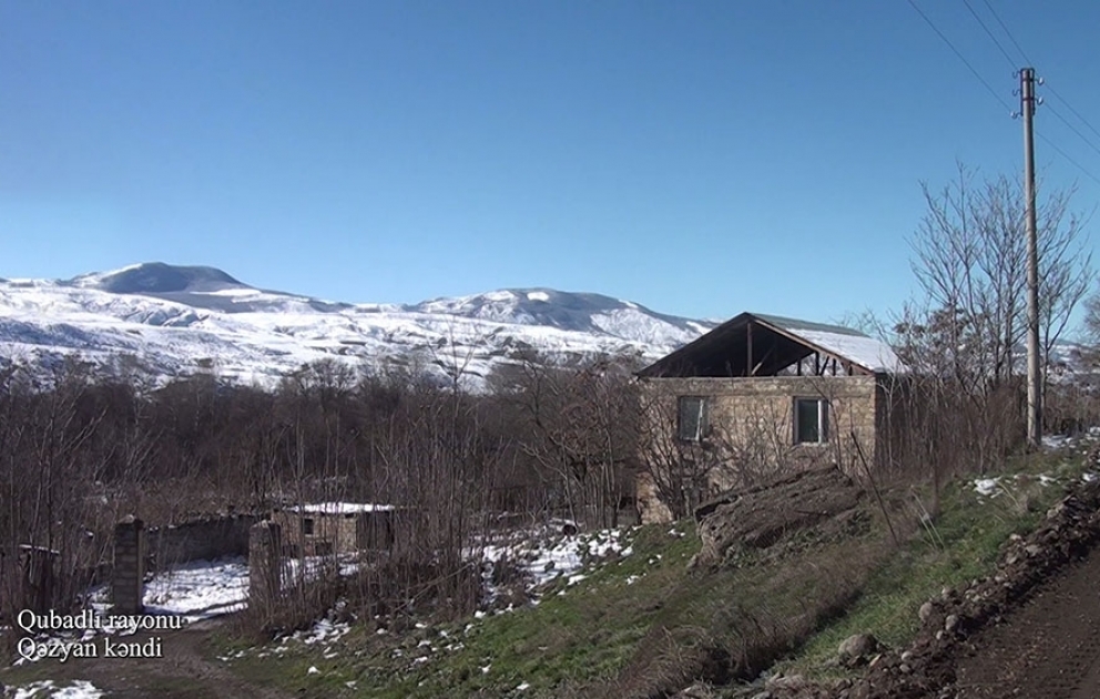 Müdafiə Nazirliyi Qubadlı rayonunun Qəzyan kəndinin videogörüntülərini paylaşıb