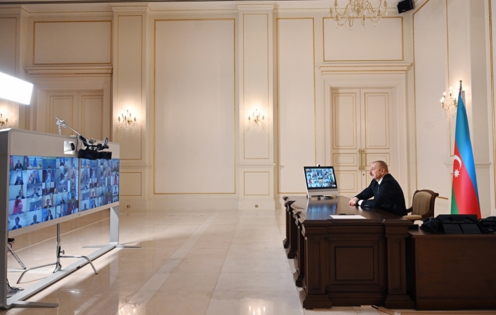 Le président Ilham Aliyev est intervenu lors de la 7e réunion ministérielle en marge du Conseil consultatif du Corridor gazier Sud