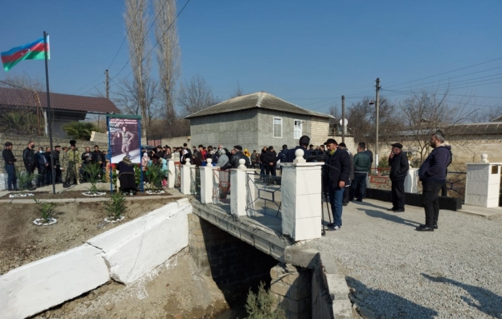 Göyçayda şəhid Xəyal Məmmədovun adını daşıyan körpü istifadəyə verilib