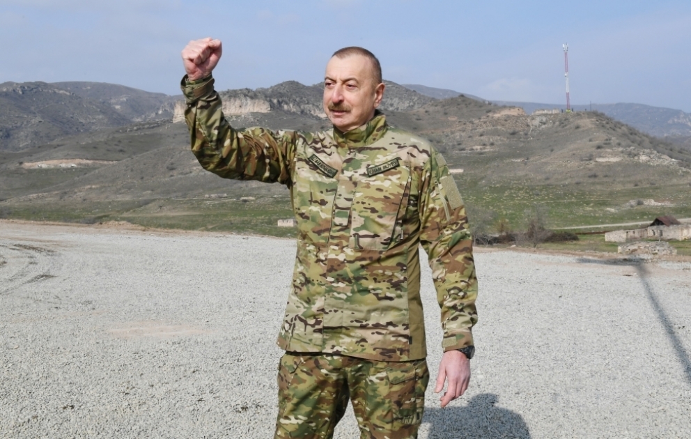 Präsident Ilham Aliyev und First Lady Mehriban Aliyeva besuchen Distrikte Füsuli, Zangilan, Latschin und Jabrayil