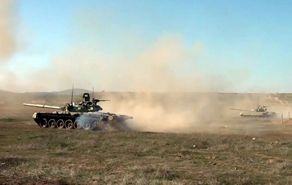 Azerbaijani tankmen conducted the first combat fires in the new training year