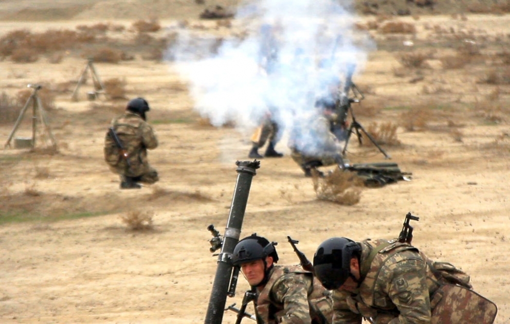 Mortar batteries conducted combat fires
