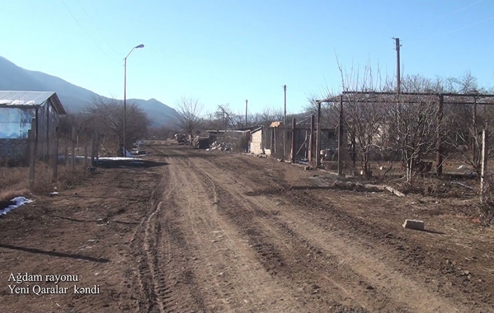 Video footage of the Yeni Garalar village of the Aghdam region