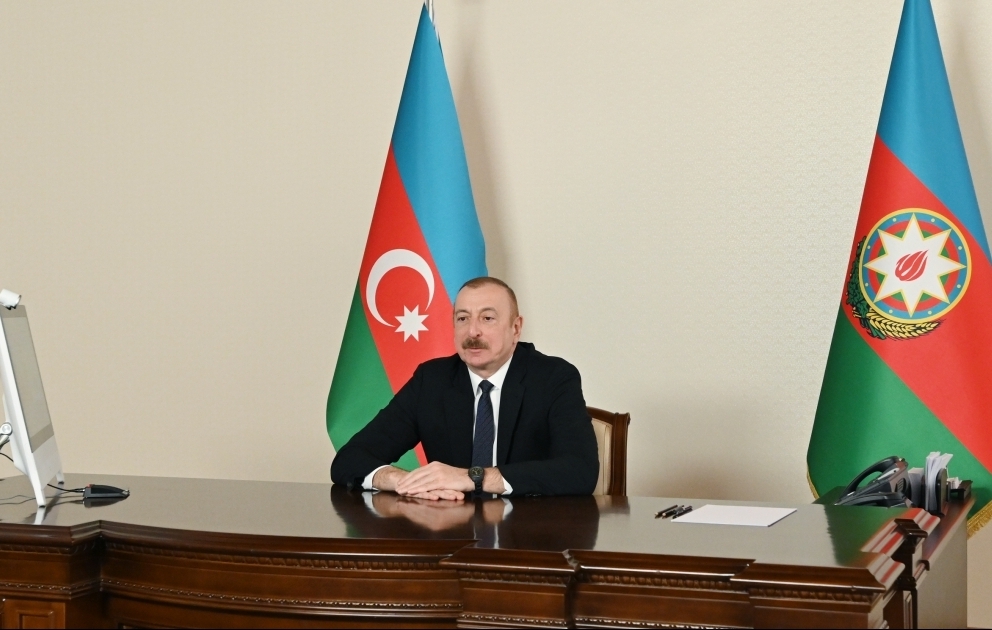 Prezident İlham Əliyev Nizami Gəncəvi Beynəlxalq Mərkəzinin həmsədrini videoformatda qəbul edib