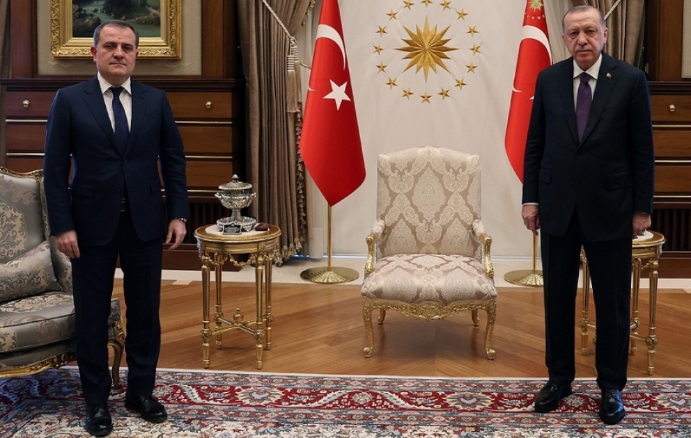 Türkiyə Prezidenti Azərbaycanın xarici işlər nazirini qəbul edib