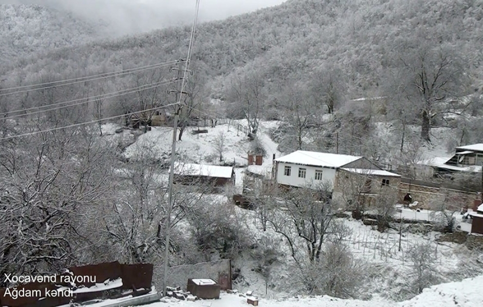 Le ministère de la Défense diffuse une vidéo du village d'Aghdam de la région de Khodjavend