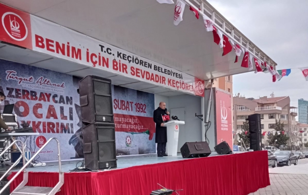 Xocalı soyqırımının ildönümü ilə əlaqədar Ankarada anım tədbiri keçirilib