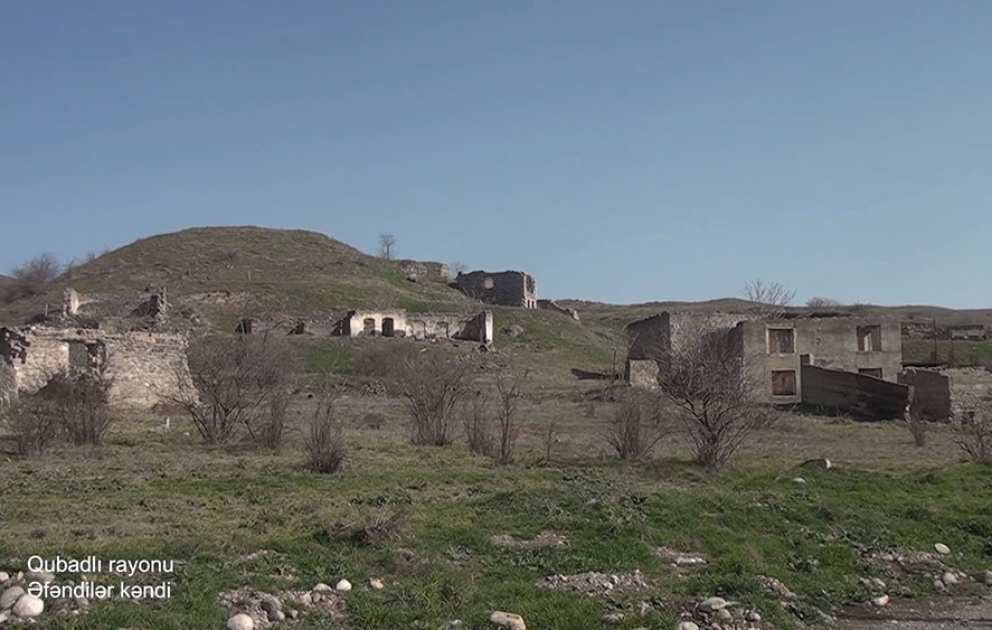 Qubadlı rayonunun Əfəndilər kəndindən videogörüntülər