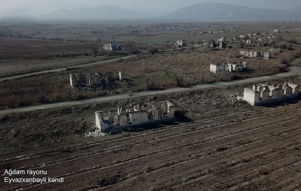 Video footage of the Eyvazkhanbeyli village of the Aghdam region