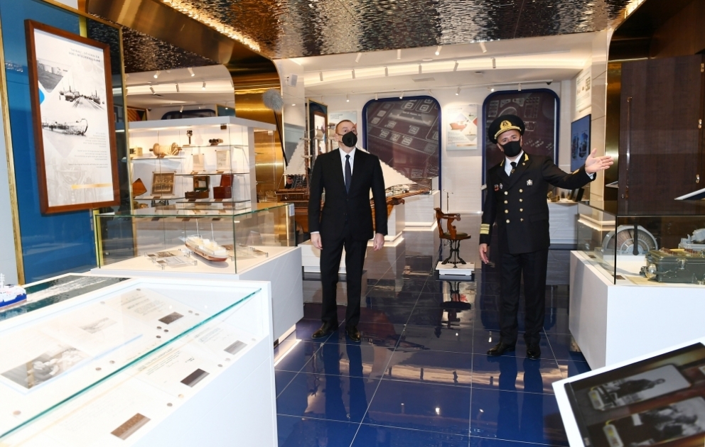Prezident İlham Əliyev “Azərbaycan Xəzər Dəniz Gəmiçiliyi”nin yeni inzibati binasının açılışında iştirak edib