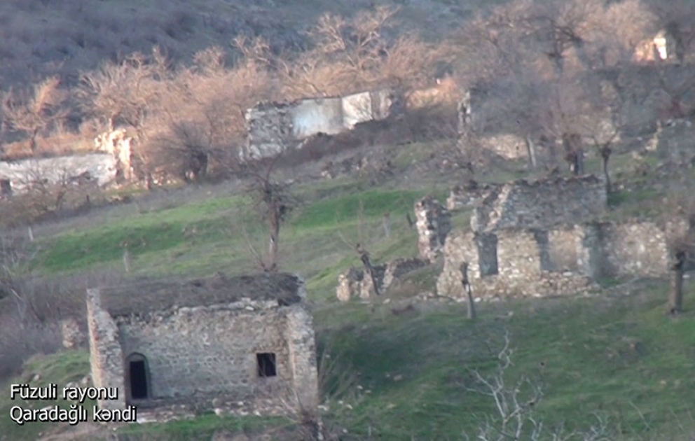 Video footage of the Garadaghli village of the Fuzuli region