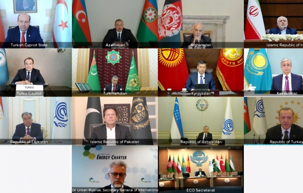 İqtisadi Əməkdaşlıq Təşkilatının XIV onlayn Zirvə toplantısı keçirilib
Azərbaycan Prezidenti İlham Əliyev toplantıda videoformatda çıxış edib