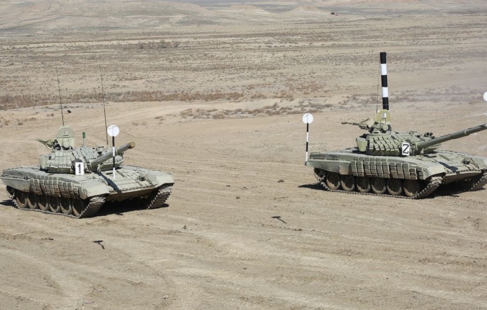 Əlahiddə Ümumqoşun Ordunun tank birləşmələrində məşğələlər keçirilir