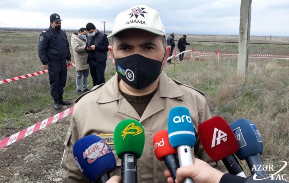 Ermənistan ordusunun Bərdə-Ağdam dəmir yolu xəttinin ərazisinə basdırdığı minalar zərərsizləşdirilir