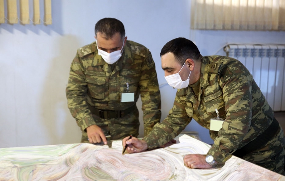 Tasks are fulfilled on the maps in the course of the exercises