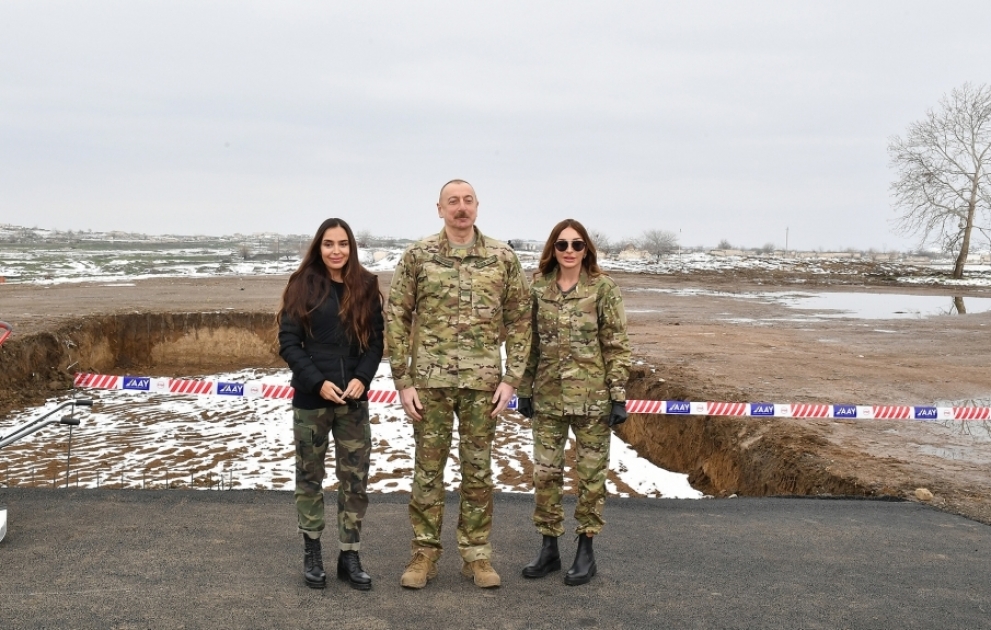 President Ilham Aliyev and first lady Mehriban Aliyeva visited Fuzuli and Khojavand districts