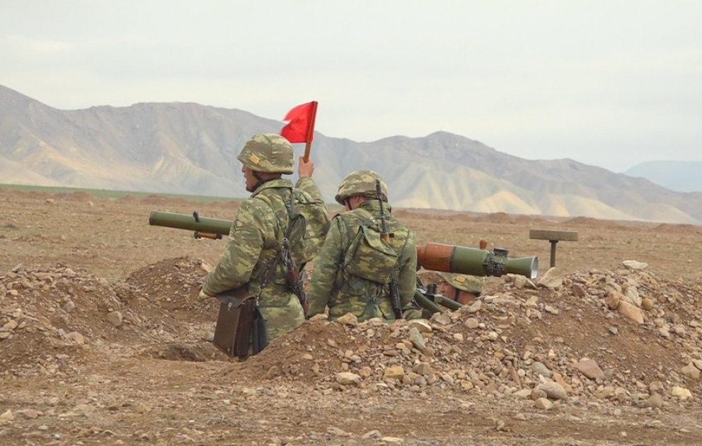 Əlahiddə Ümumqoşun Ordunun tank əleyhinə bölmələrində ixtisas toplantısı keçirilir