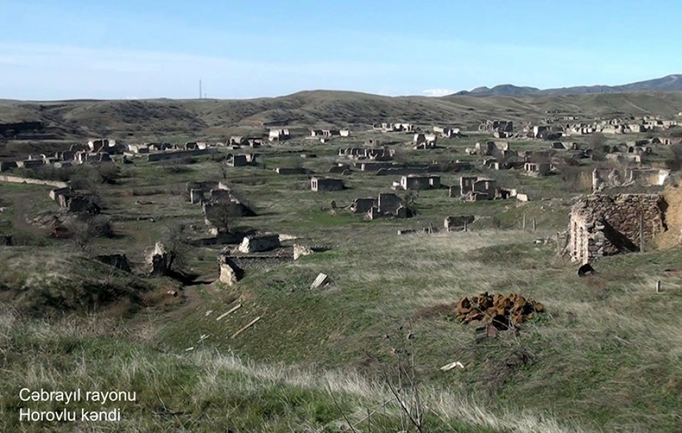 Azerbaijan's Defense Ministry releases video footages of Horovlu village, Jabrayil district