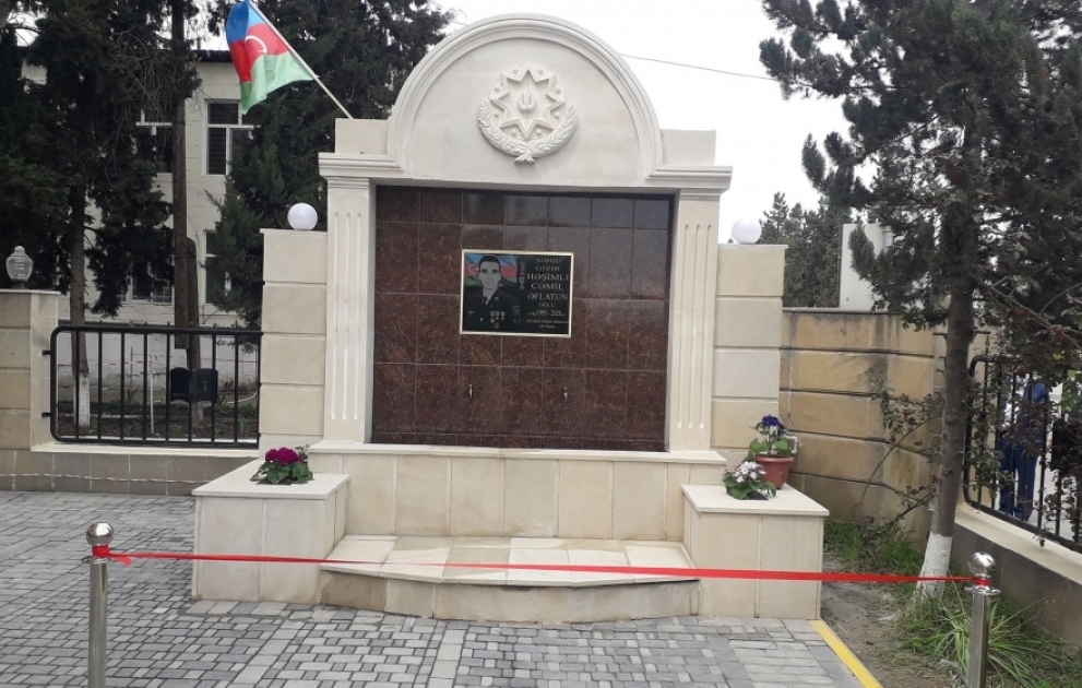Kürdəmirdə şəhidin xatirəsinə tikilən bulaq açılıb