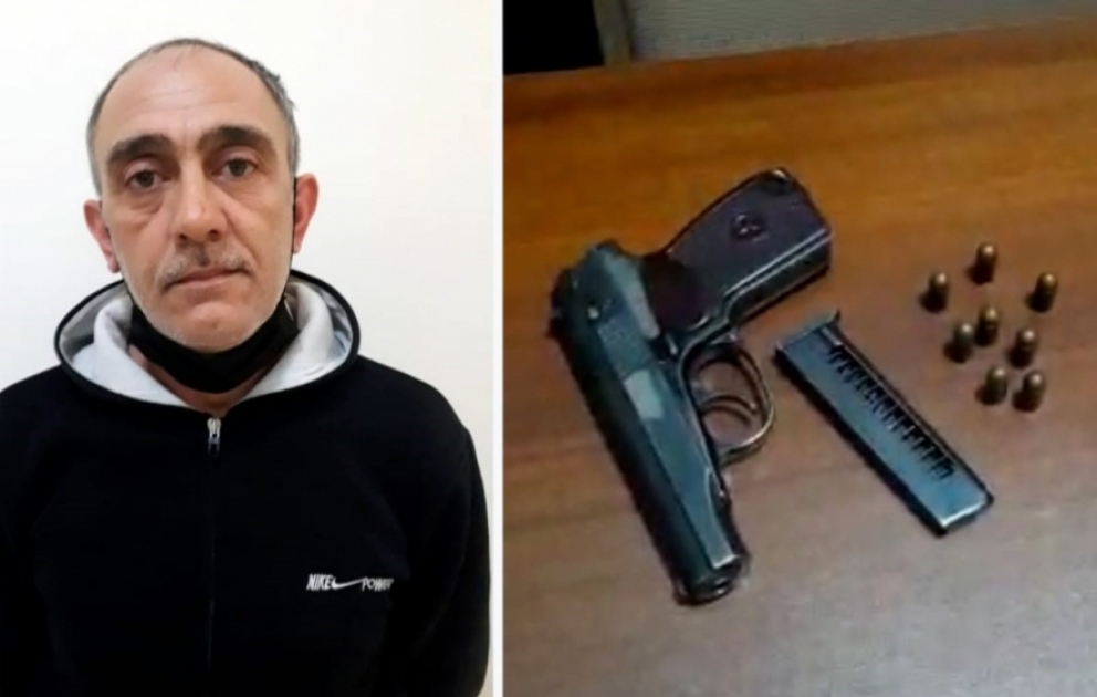 Maştağa qəsəbəsində silahlı şəxs saxlanılıb