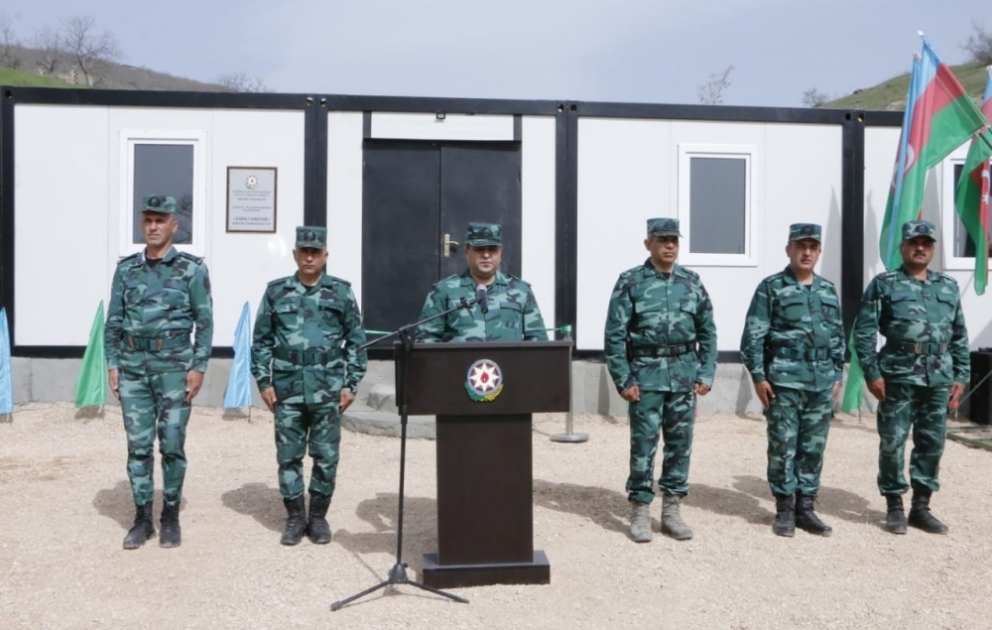 Zəngilan rayonunda Ermənistanla dövlət sərhədində yeni hərbi hissə xidməti-döyüş fəaliyyətinə başlayıb