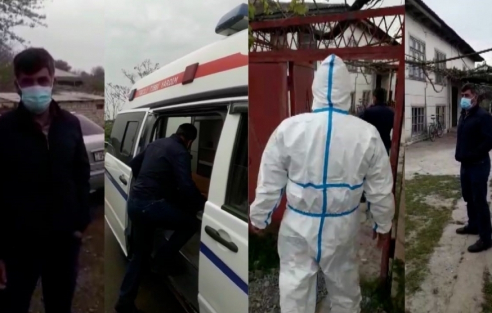 Salyanda qaynatasının yasına gedən koronavirus xəstəsi saxlanılıb