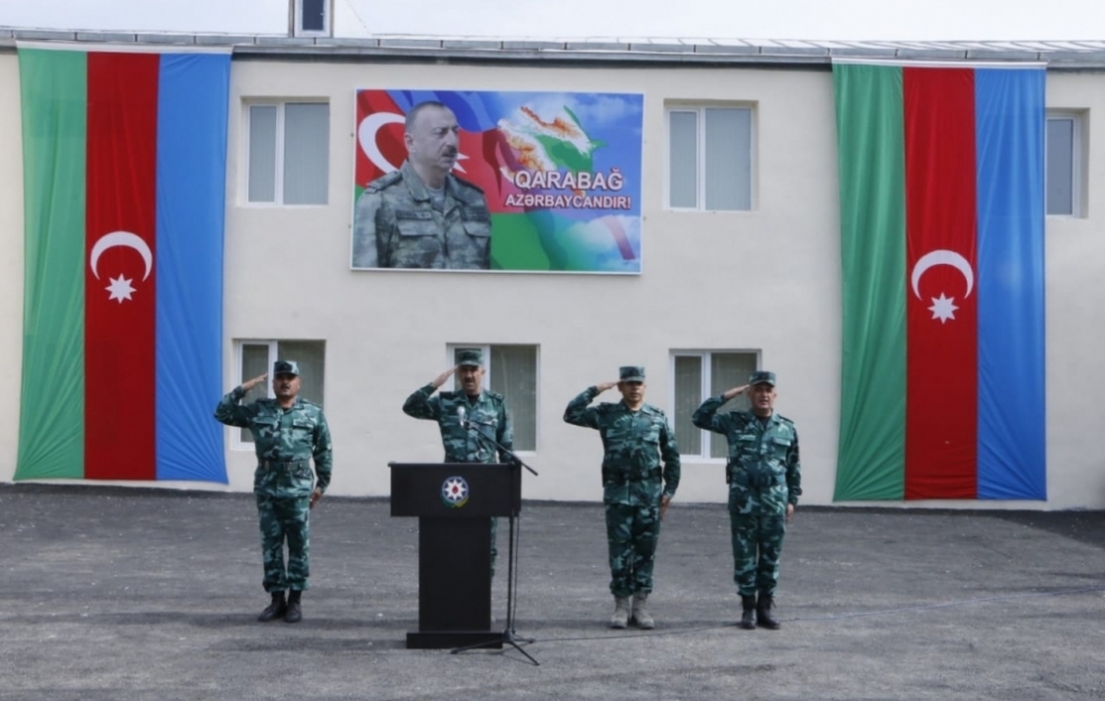 Zəngilan rayonunda Ermənistanla dövlət sərhədində yeni hərbi hissə xidməti-döyüş fəaliyyətinə başlayıb